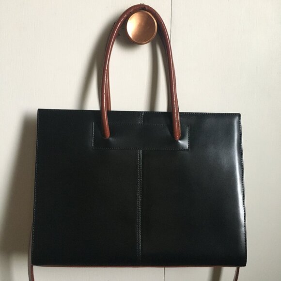 Daniela Moda Black and Roan Sleek Envelope Shoulder Bag - Picture 3 of 15